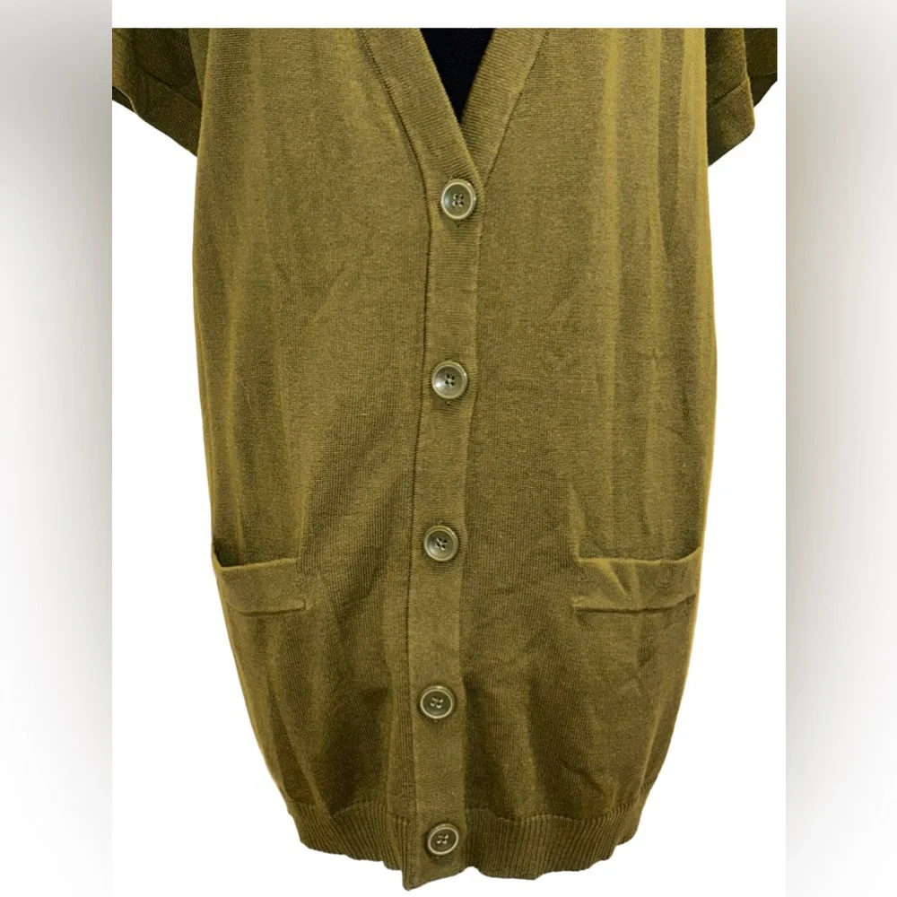 Covington • NWT Long Cardigan with Pockets, Short Sleeves, 16/18W - Picture 4 of 11